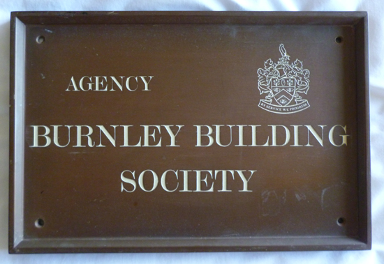 Burnley Building Society - Agency Plaque